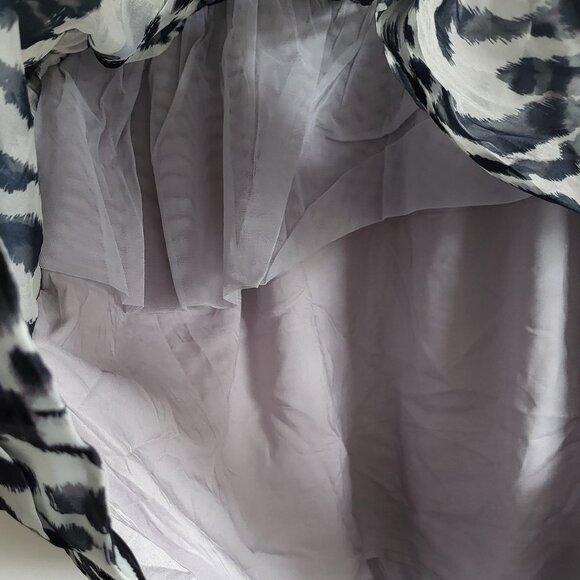 Maeve Long-Sleeve Collared Sheer Mini Dress Size Medium - Picture 8 of 8